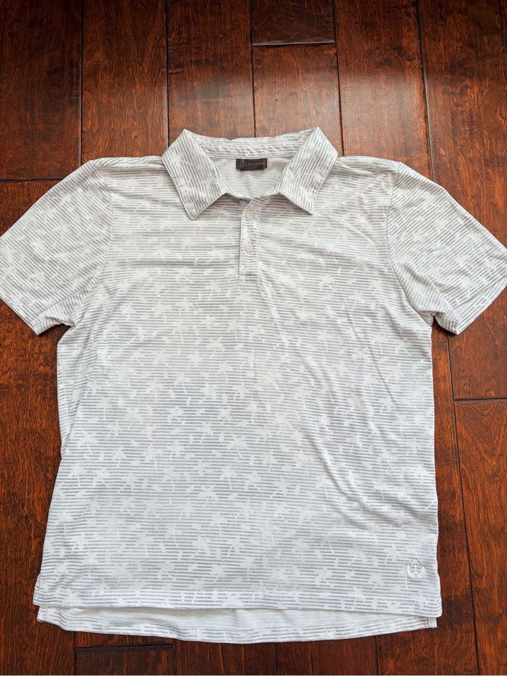 Men's Short-Sleeve Golf shirt Light Gray Pattern